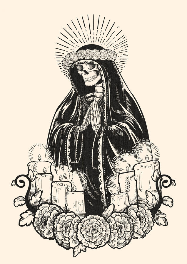 Santa Muerte (Upper Right Thigh) Santa Muerte (Upper Right Thigh)